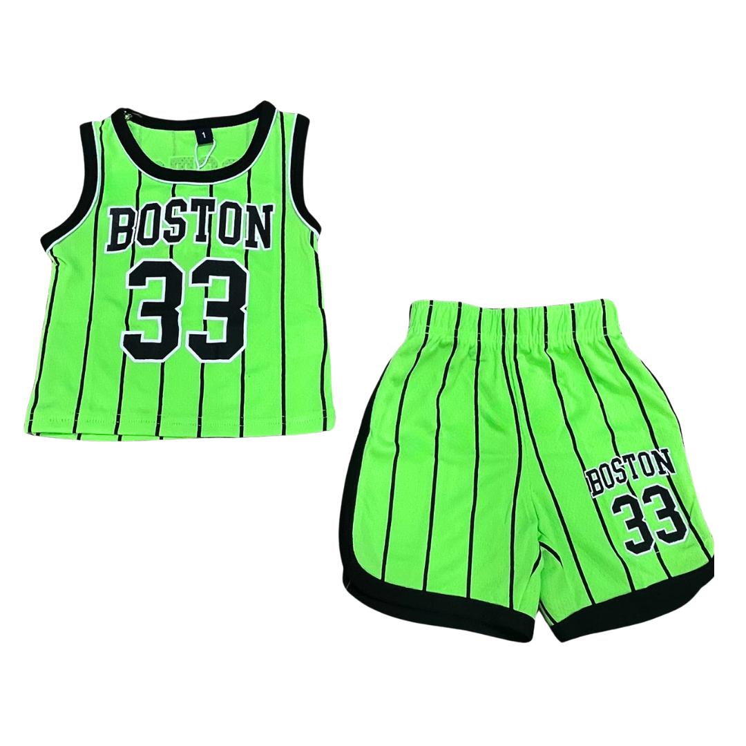 Completo Basket Bambino Fluo Estivo - Canotta e Pantaloncino