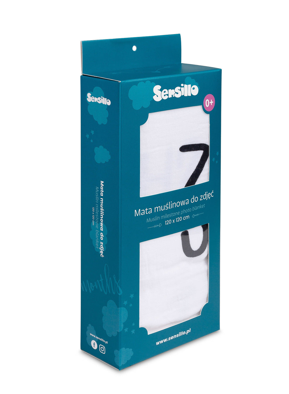 Copertina Neutra in Mussola di Cotone Mesiversario- Set Fotografico