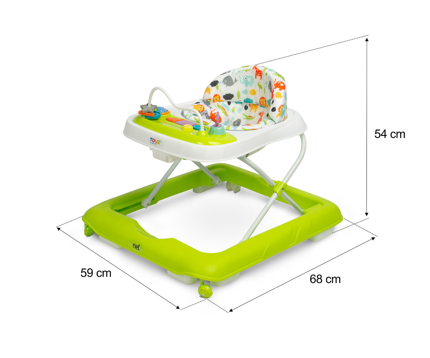 Girello "NEL" Multifunzione per Bambini – Regolabile, Sicuro e Divertente