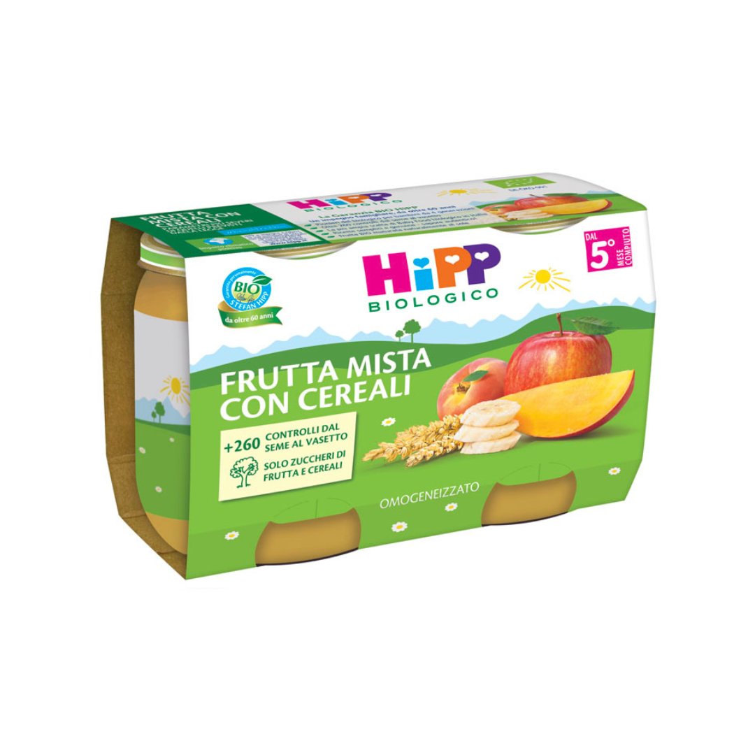 HIPP OMO MERENDA FRUTTAMISTA E CEREALI 2X125GR