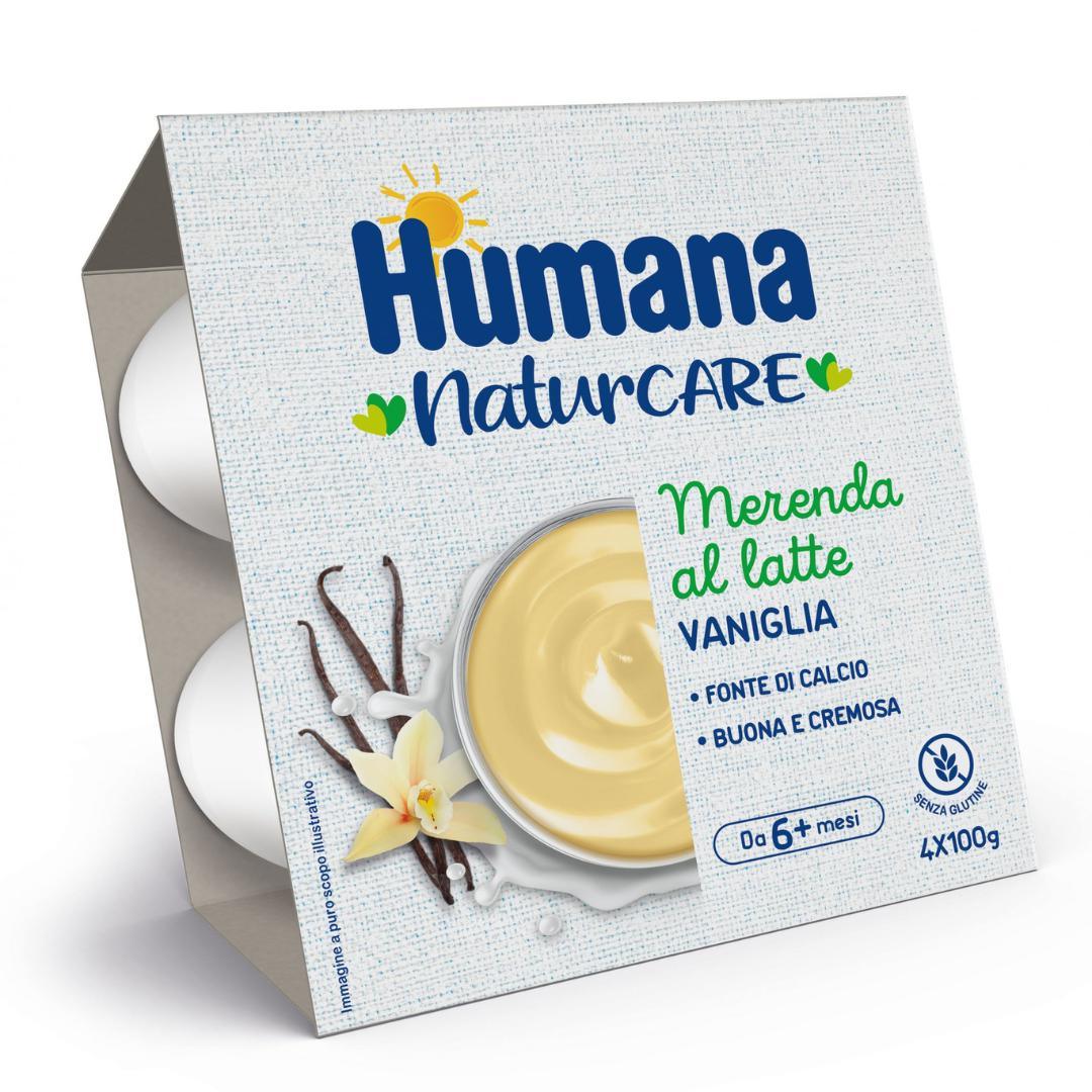 Merenda al latte Humana Vaniglia 4x100gr - Baby Shop Store