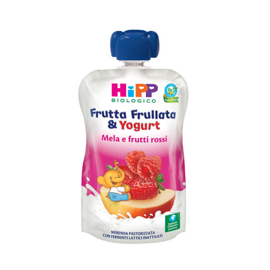 Frutta frullata e yougurt Mela e frutti rossi Hipp