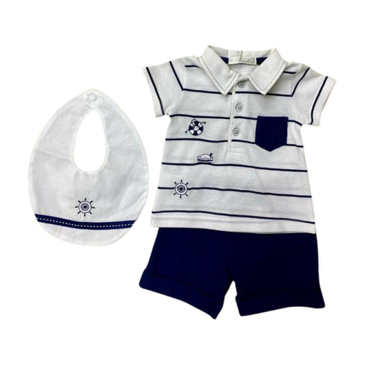 Completo Barcellino estivo con bavetta - Baby Shop Store