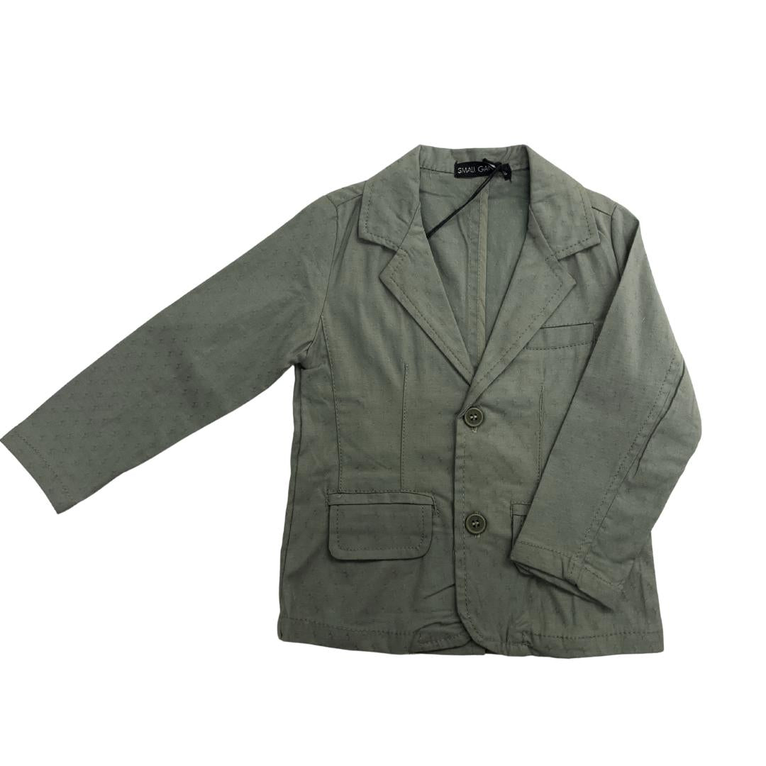 Giacca Elegante Bambino Verde Salvia con Tasche