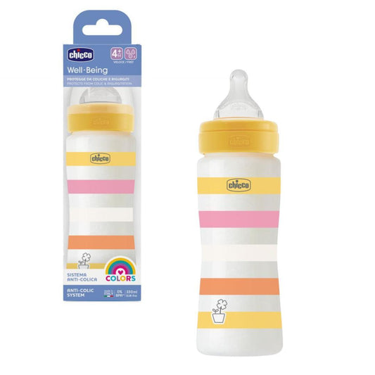 Biberon benessere giallo bimba 330ml flusso veloce - Baby Shop Store