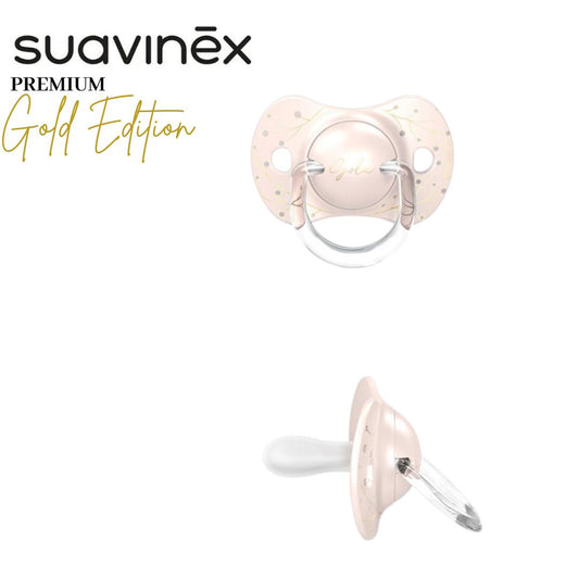 Ciuccio suavinex 0-6m premium gold edition rosa