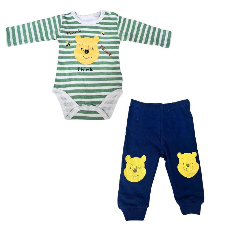 Conjunto de 2 piezas de algodón verde Winnie