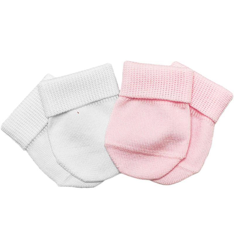 Guanti neonata Caveja rosa- bainco x2 - Baby Shop Store