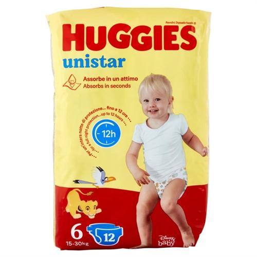 Pannolini Huggies Unistar 6., 12 pannolini 15-30kg - Baby Shop Store