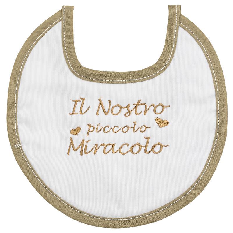 Bavaglino ricamato Il nostro piccolo miracolo neut