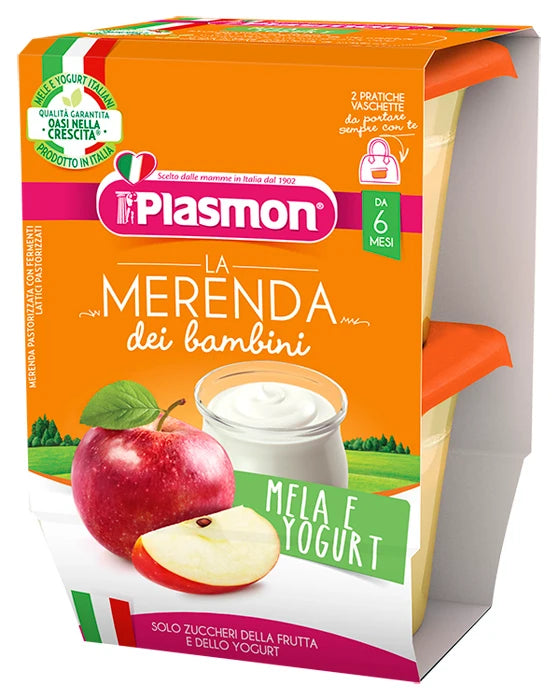 Merenda Plasmon Mela e yogurt 120grx2