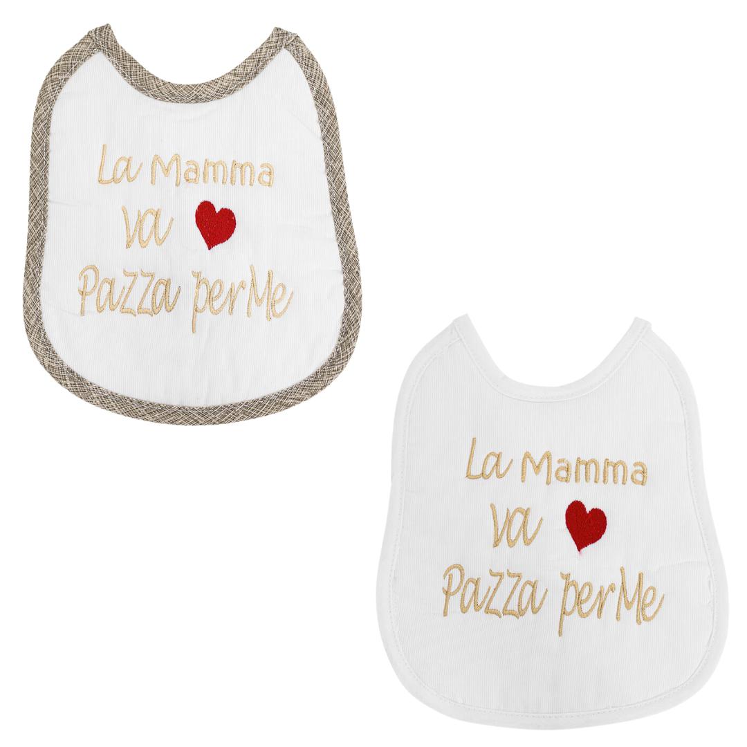 BAVETTA RICAMATA LA MAMMA VA PAZZA PER ME