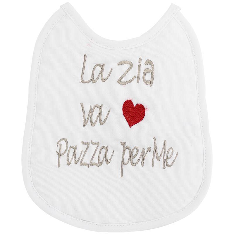 Bavaglino Elegante La zia va pazza per me neutro