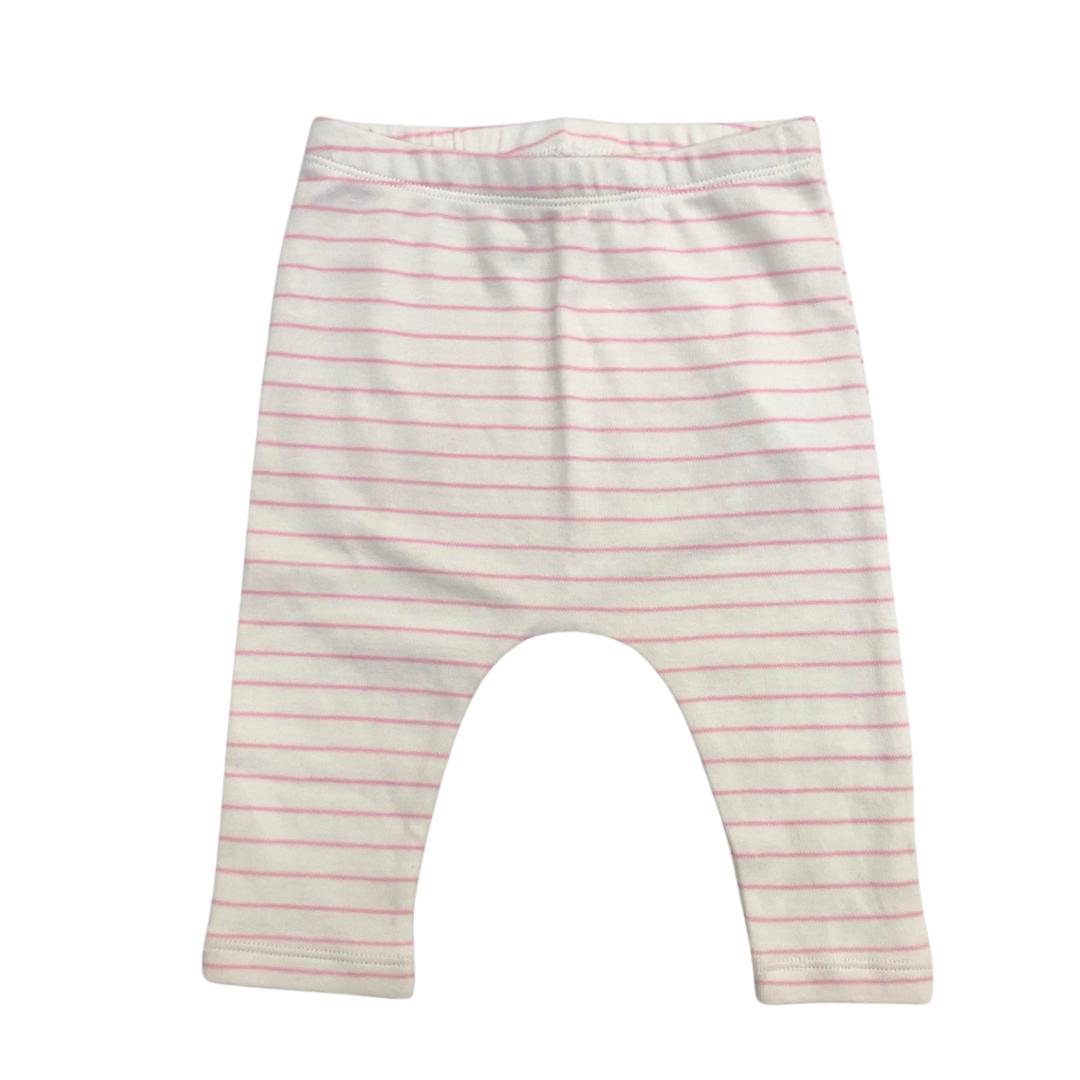 Leggings Bambina a Righe Rosa e Bianche