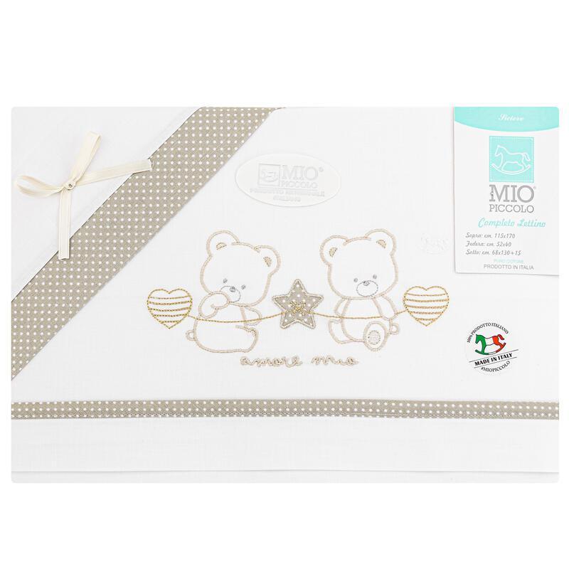 Lenzuolino lettino/culla Mio Piccolo tortora orset - Baby Shop Store