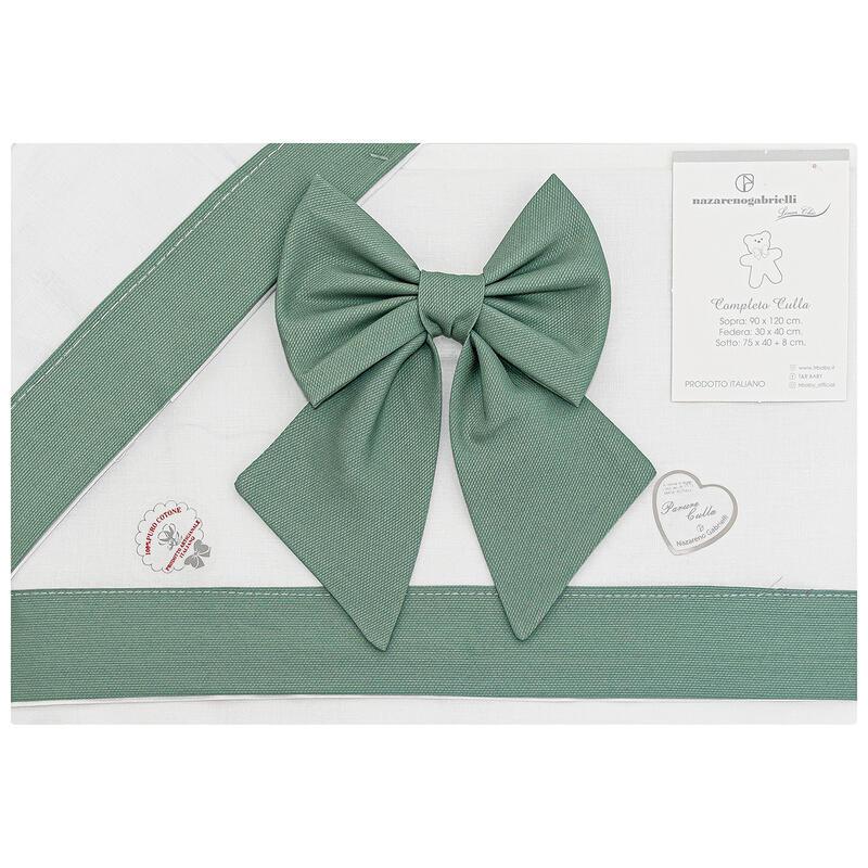 Lenzuolino Baby Culla  Nazareno Gabrielli Verde Fiocco