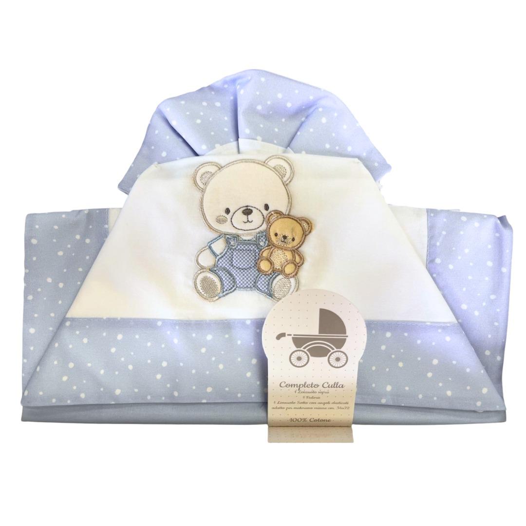Lenzuolino Babyculla Bruco bruco Orsetti azzurro