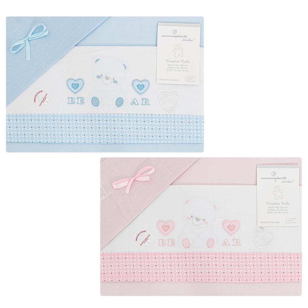 LENZUOLO 3 PZ BabyCulla RICAMATO Nazareno Gabrielli