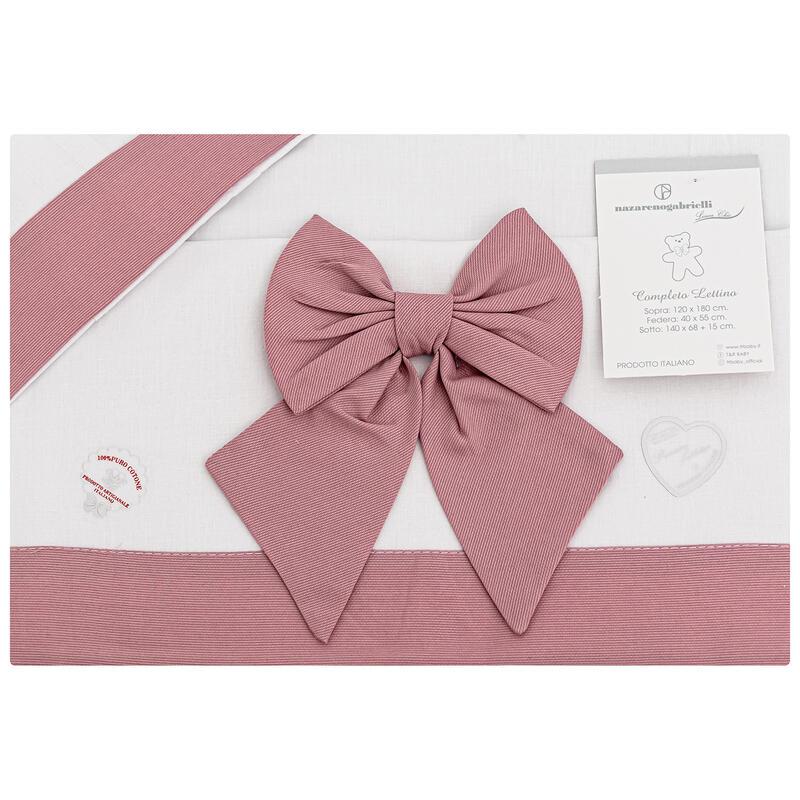 Lenzuolo Lettino Nazareno Gabrielli Fiocco rosa