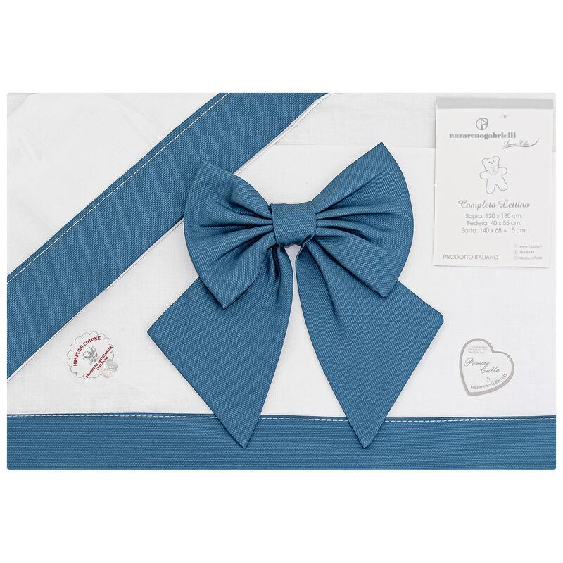 LENZUOLO 3 PZ LETTINO RICAMATO Nazareno gabrielli