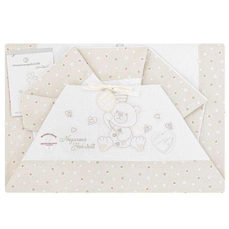 Lenzuolino Lettino/culla Nazareno Gabrielli beige - Baby Shop Store