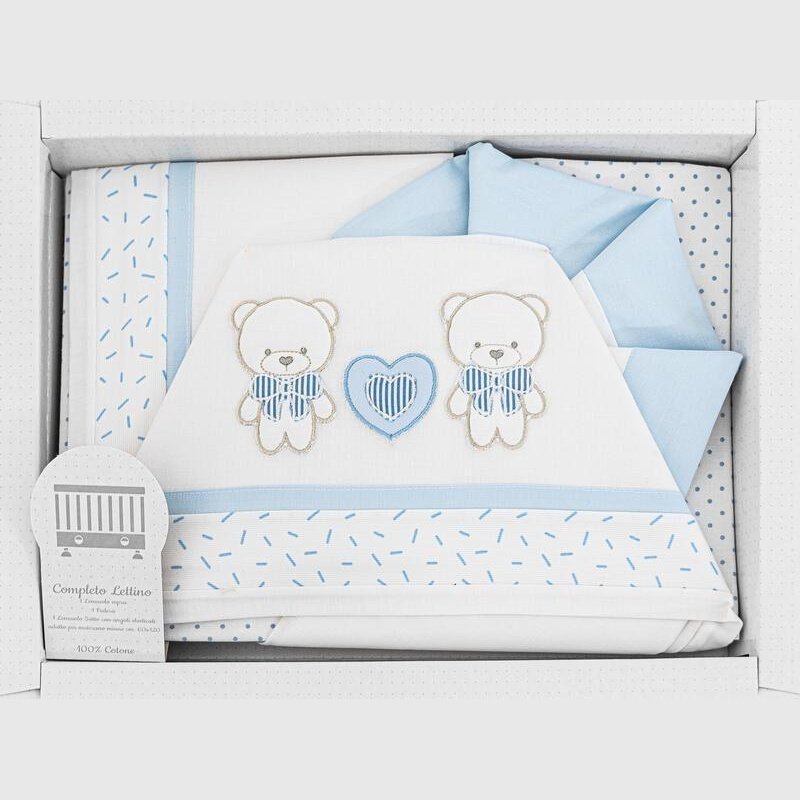 Lenzuolino Lettino/culla Bruco Bruco azzurro - Baby Shop Store