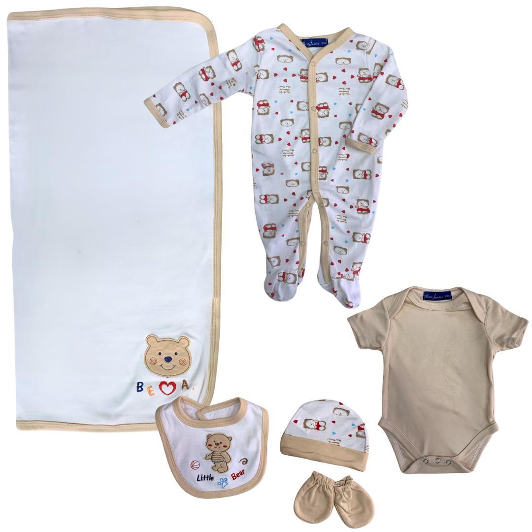 Set 6 pezzi "Little Bear" Beige - Baby Shop Store