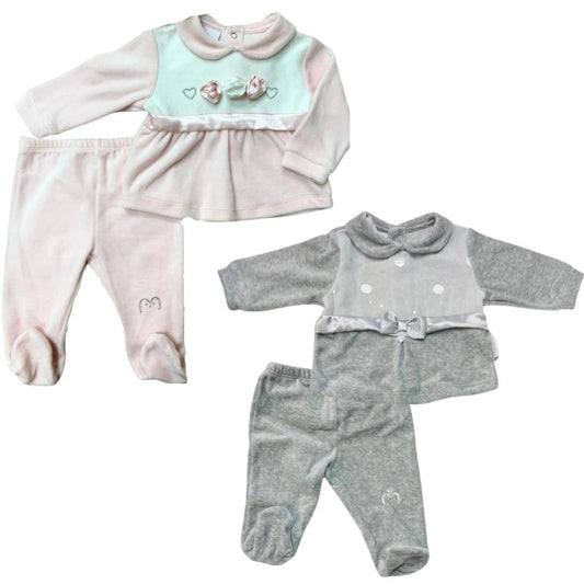 Melanie completo neonata 2pz in ciniglia - Baby Shop Store