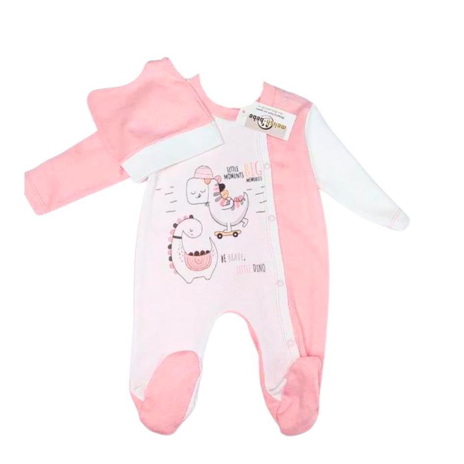 tutina con capellino melish rosa cotone - Baby Shop Store