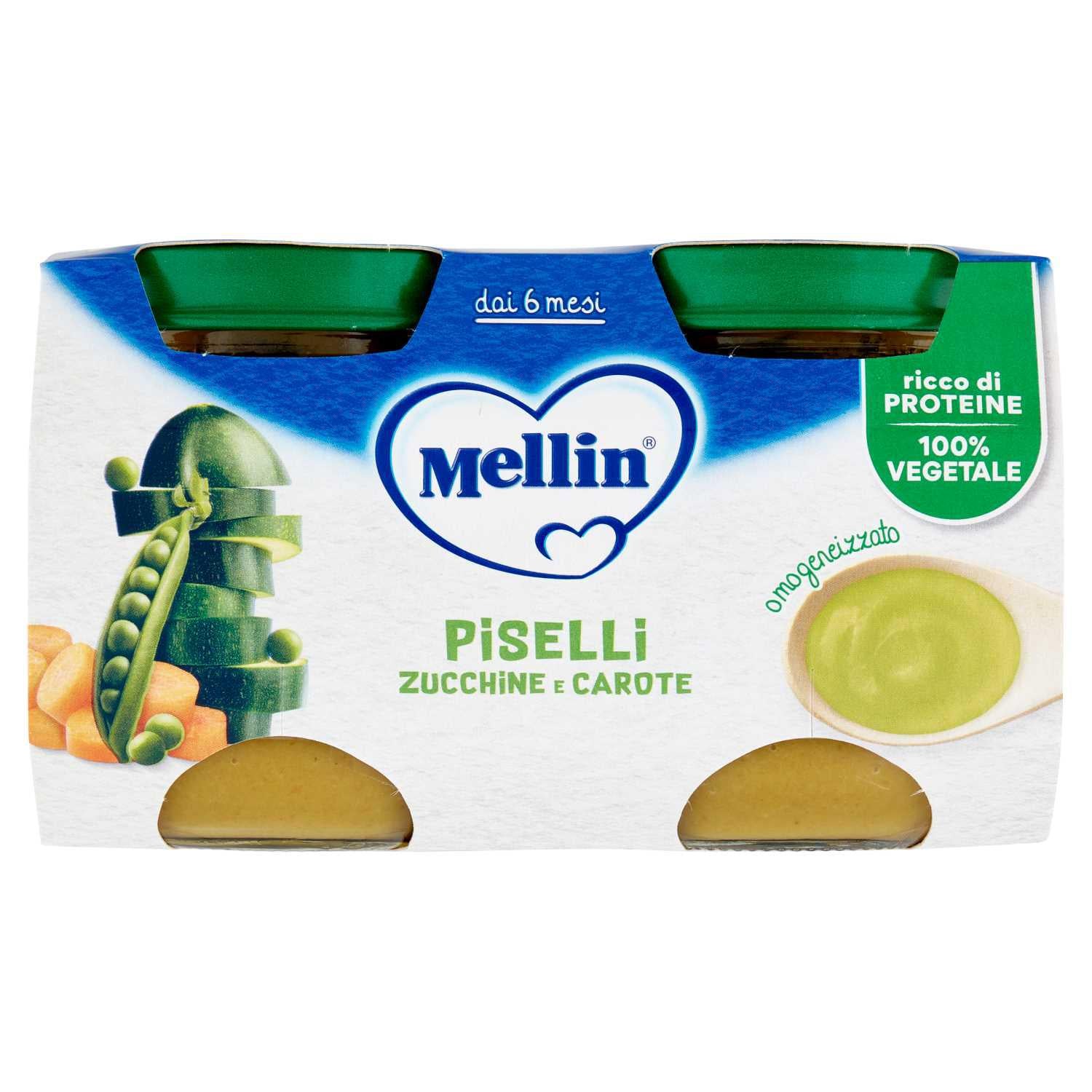 Mellin  Piselli, Zucchine e carote 2x130gr