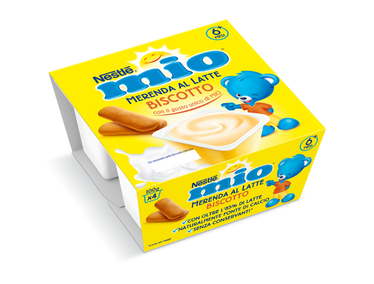 Mio Merenda al latte Biscotto 4x100gr da 6m+