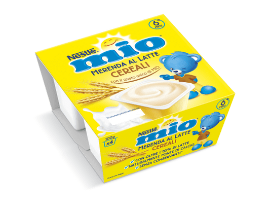 Mio Merenda al latte Cereali 4x100gr da 6m+