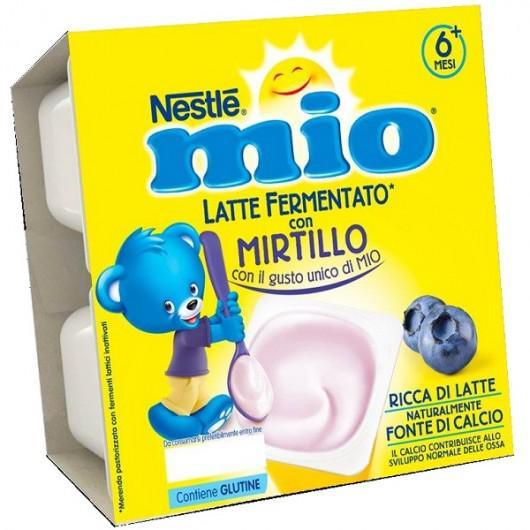 Mio Merenda al latte fermentato Mirtillo 4x100gr - Baby Shop Store