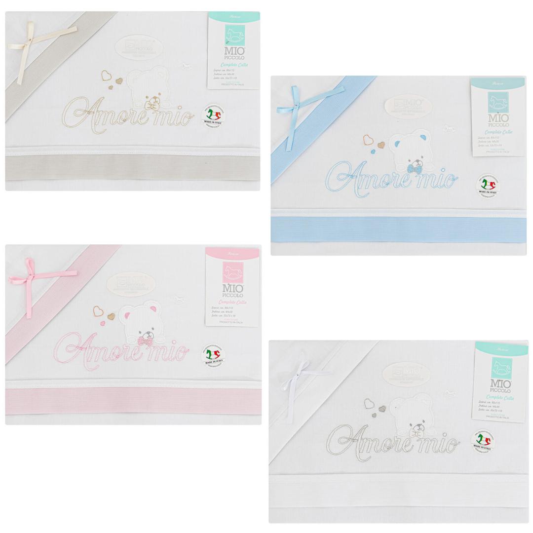 Lenzuolino Baby Culla Mio Piccolo "Amore mio"