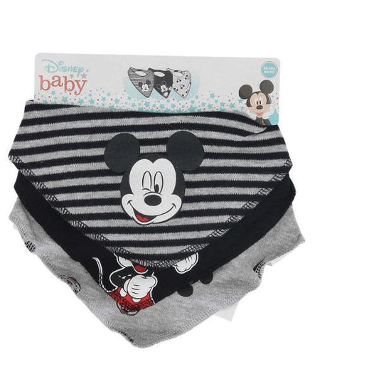 Bavaglino mickey mouse 3 pz cotone - Baby Shop Store