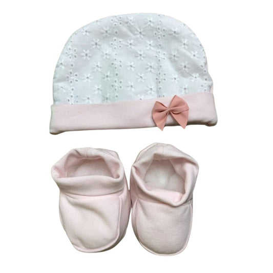 set cappellino e scarpette rosa - Baby Shop Store