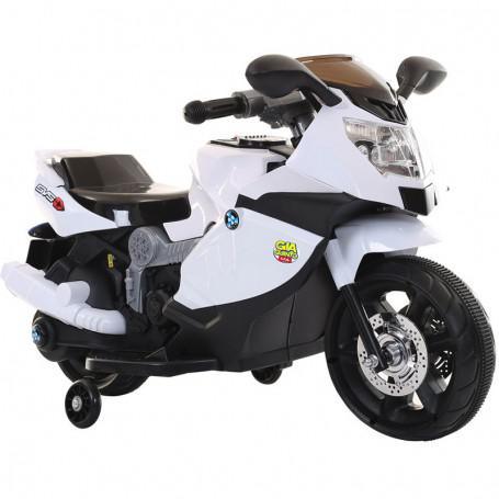 Moto sportiva elettrica giaquinto bianca - Baby Shop Store