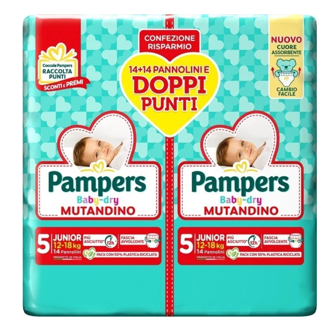 Pampers Baby Dry Mutandino 5. Junior 28 pannolini