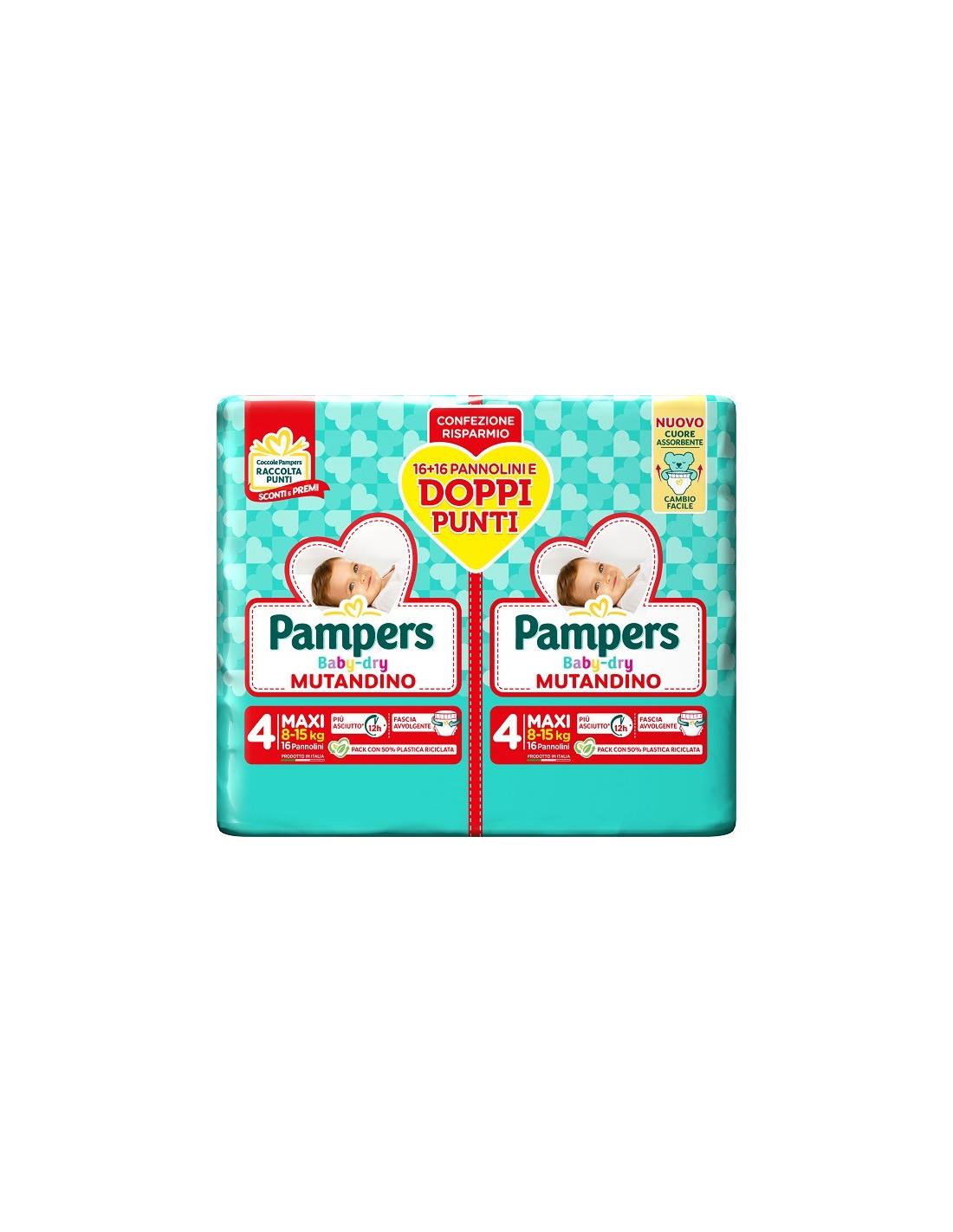 Pampers baby dry mut. 4 maxy 8-15kg 32pz