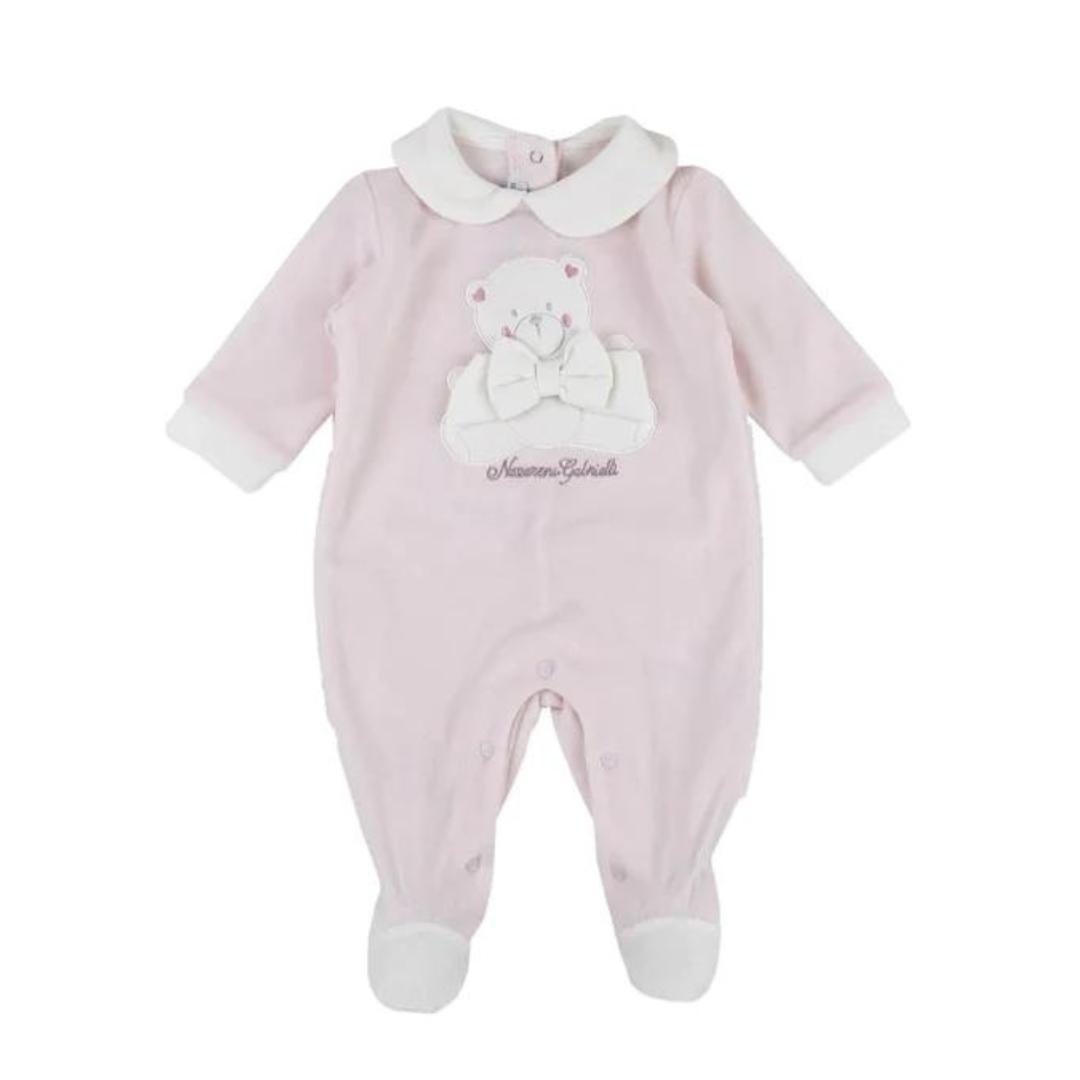 tutina nazareno Gabrielli rosa orsetto ciniglia - Baby Shop Store