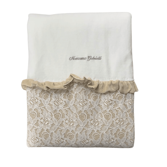 copertina beige nazareno gabrielli con fiocco - Baby Shop Store