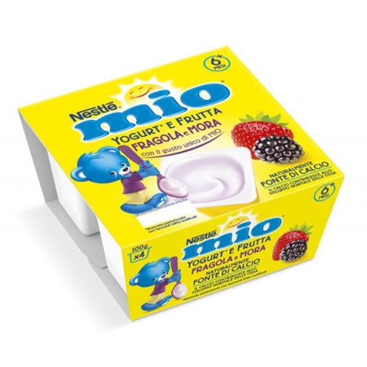 Mio Merenda latte fermentato Fragola e Mora 4x100g - Baby Shop Store