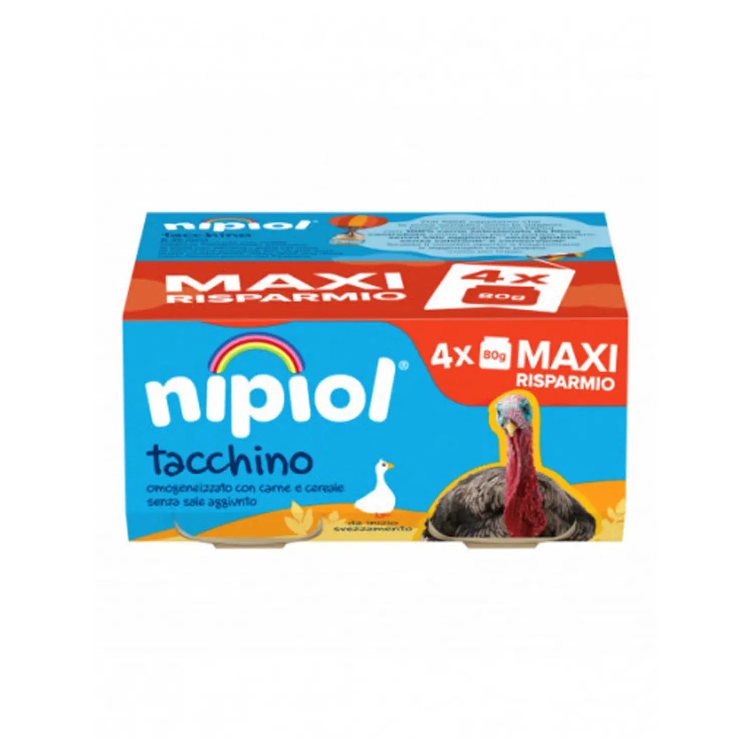 Omogeneizzato  Nipiol Tacchino   80gr x4