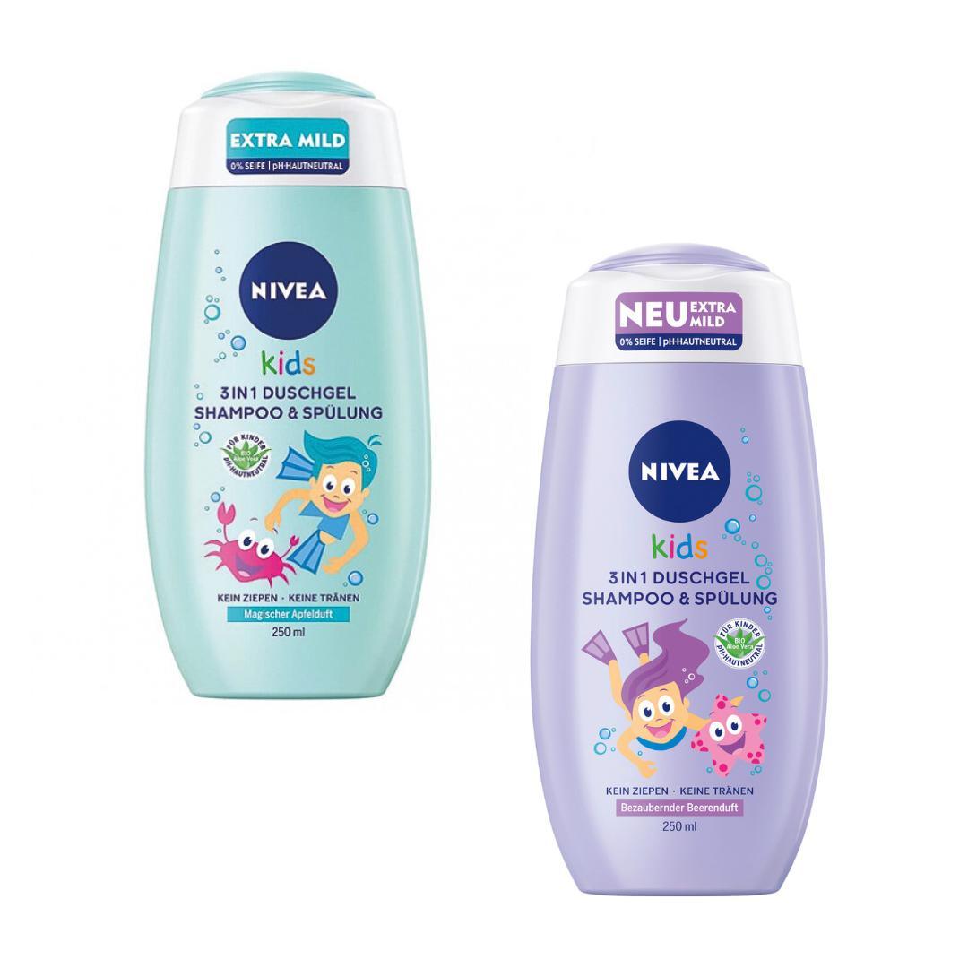 NiveaKIDS 3in1 BagnoShampoo, balsamo 250ml - Baby Shop Store