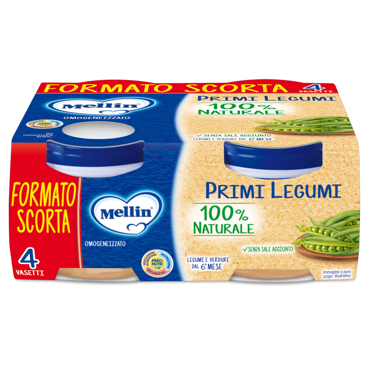 Mellin primi legumi  100  naturale 4x80gr