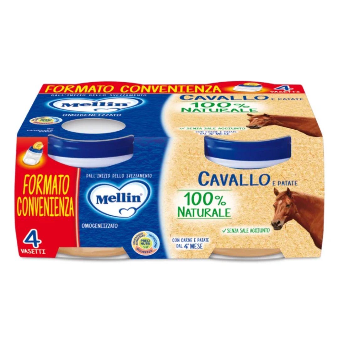 Omogeneizzato Mellin Cavallo 80gr x4
