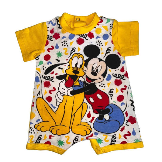 Pagliaccetto Mickey e Pluto Giallo - Baby Shop Store