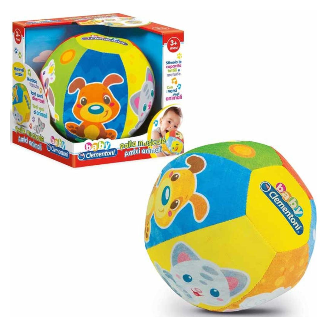 Palla musicale amici animali clementoni 3m+