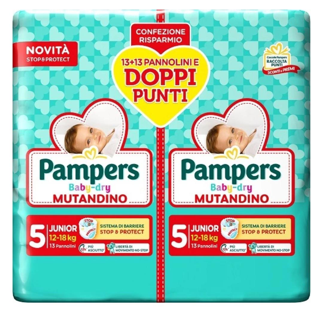 Pampers baby dry  mut. 5 junior 12-18kg 26pann.
