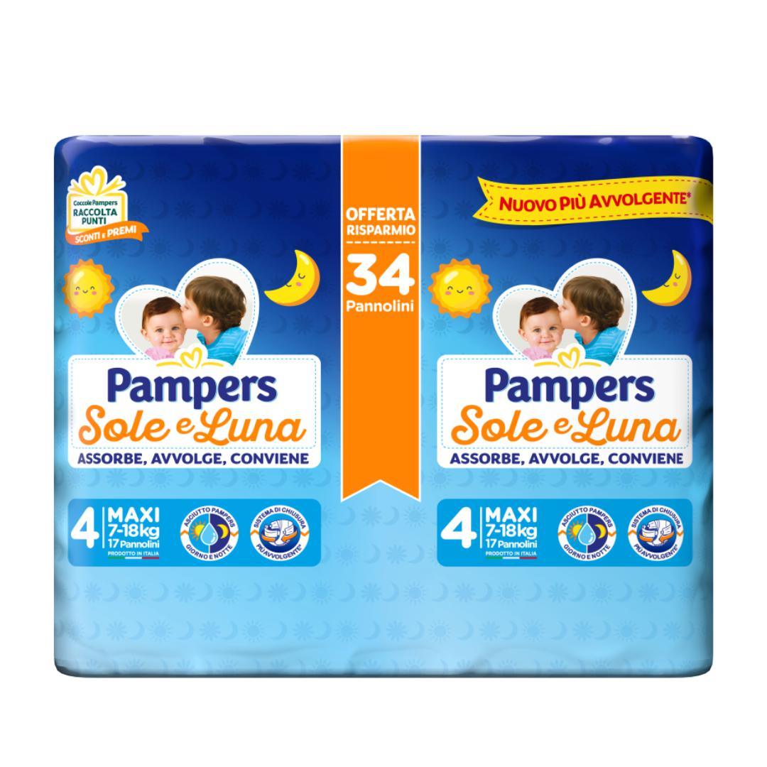 Pannolini Pampers Sole e Luna 4 34 pannolini - Baby Shop Store